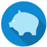 piggy bank icon for open an account