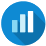 Bar graph icon for rates